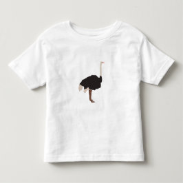 Camiseta Infantil Ilustração de aves de avestruz