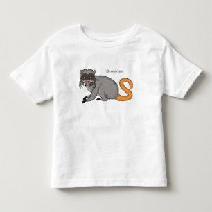 Camiseta Infantil Ilustração de cartoon do adorável Tamarin Imperado