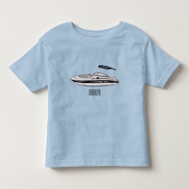 Camiseta Infantil Ilustração de desenho animado a motor (Frente)