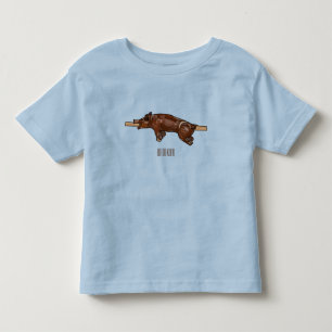 Camiseta Infantil Ilustração de desenho animado assado/assado porcin