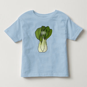 Camiseta Infantil Ilustração de desenho animado Bok choy