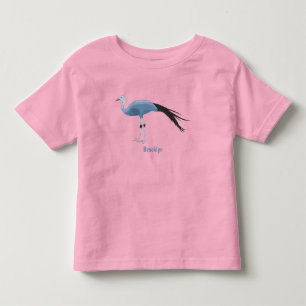 Camiseta Infantil Ilustração de desenho animado com guindaste azul