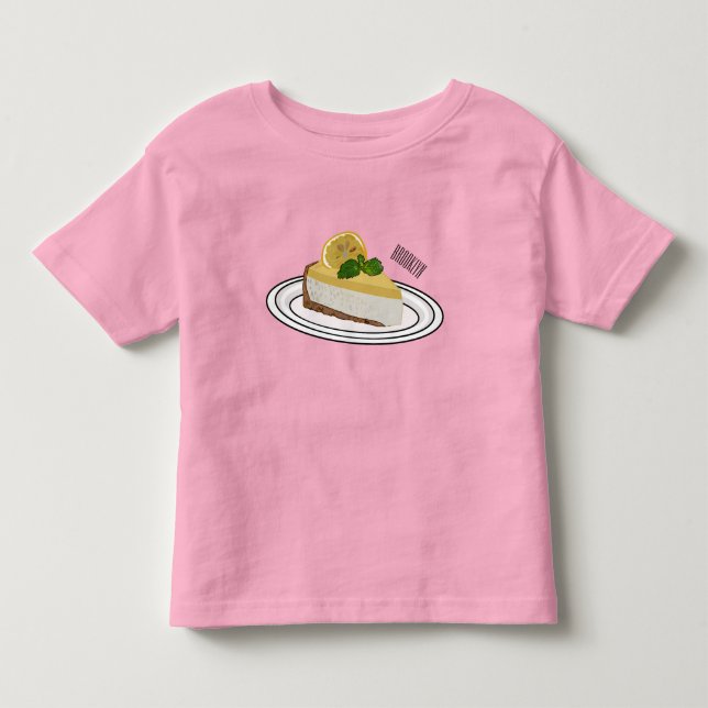 Camiseta Infantil Ilustração de desenho animado com queijo limão (Frente)