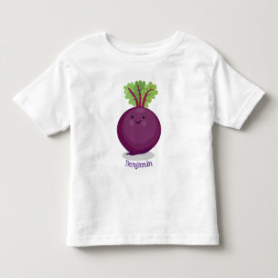 Camiseta Infantil Ilustração de desenho animado da cozinha da raíz d