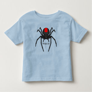 Camiseta Infantil Ilustração de desenho animado da viúva negra assus