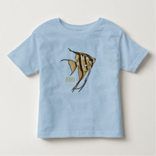 Camiseta Infantil Ilustração de desenho animado de Angelfish