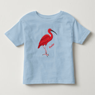 Camiseta Infantil Ilustração de desenho animado de aves Scarlet ib