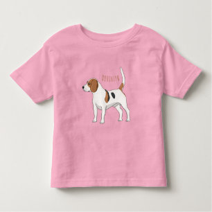 Camiseta Infantil Ilustração de desenho animado de cachorro Beagle