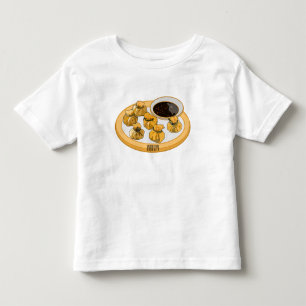 Camiseta Infantil Ilustração de desenho animado de camarão tailandês