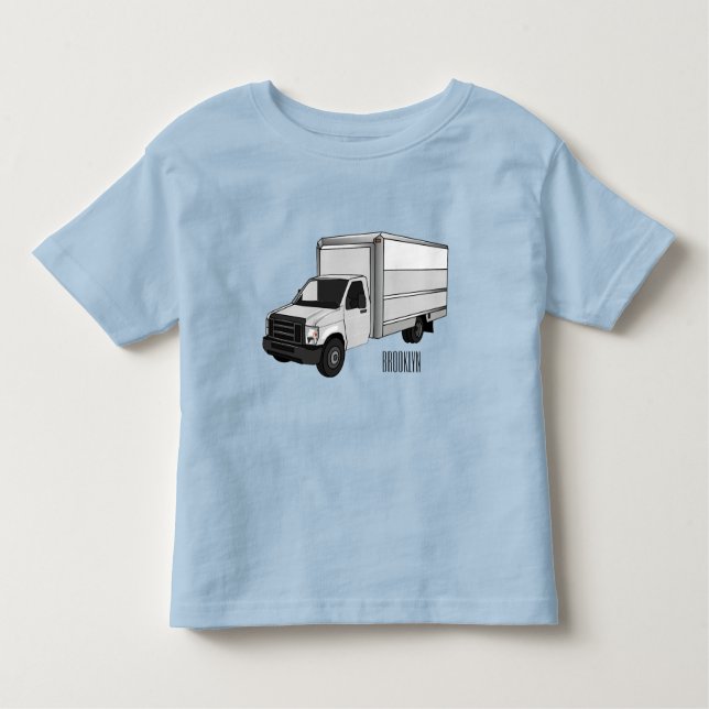 Camiseta Infantil Ilustração de desenho animado de caminhão (Frente)