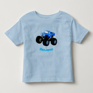 Camiseta Infantil Ilustração de desenho animado de caminhão de mo