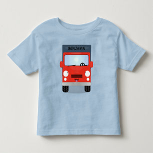 Camiseta Infantil Ilustração de desenho animado de caminhão do Ka