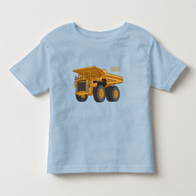 Camiseta Infantil Ilustração de desenho animado de caminhão Haul (Frente)