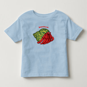 Camiseta Infantil Ilustração de desenho animado de caranguejo-ermi