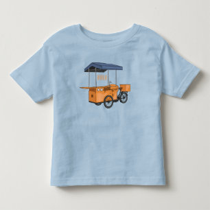 Camiseta Infantil Ilustração de desenho animado de comida de bicicle