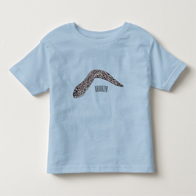 Camiseta Infantil Ilustração de desenho animado de enguia-de-moray (Frente)