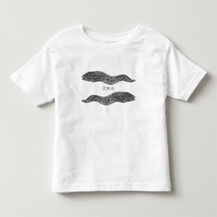 Camiseta Infantil Ilustração de desenho animado de enguia-pintada-pr