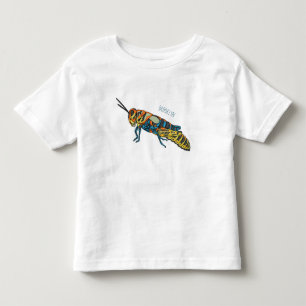 Camiseta Infantil Ilustração de desenho animado de gafanhoto de vara
