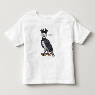 Camiseta Infantil Ilustração de desenho animado de Harpy eagle
