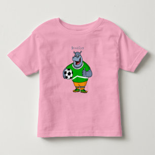 Camiseta Infantil Ilustração de desenho animado de jogador de futebo
