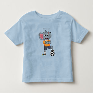 Camiseta Infantil Ilustração de desenho animado de jogador de futebo