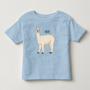 Camiseta Infantil Ilustração de desenho animado de Llama