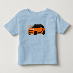 Camiseta Infantil Ilustração de desenho animado de microcarro