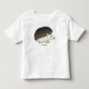 Camiseta Infantil Ilustração de desenho animado de ouriço picante