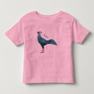 Camiseta Infantil Ilustração de desenho animado de pássaro de bombei