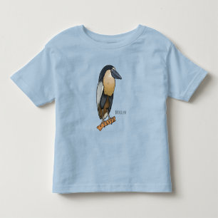 Camiseta Infantil Ilustração de desenho animado de pássaros de bico-