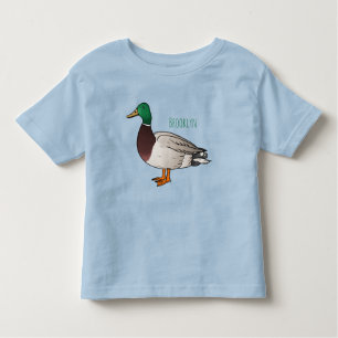 Camiseta Infantil Ilustração de desenho animado de pato-reais