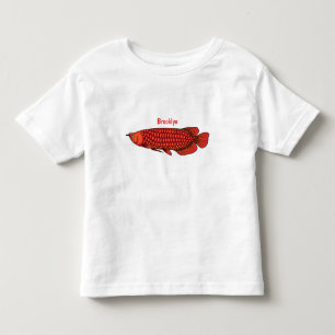 Camiseta Infantil Ilustração de desenho animado de peixes da Arowa
