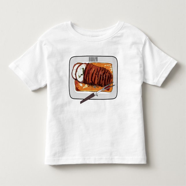 Camiseta Infantil Ilustração de desenho animado de peru-bravo (Frente)