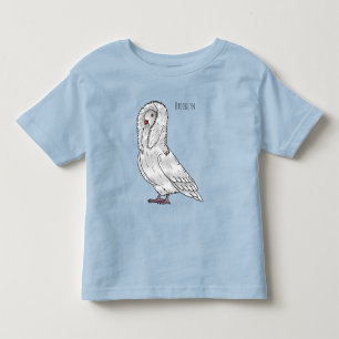 Camiseta Infantil Ilustração de desenho animado de pombo-jacobino