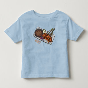 Camiseta Infantil Ilustração de desenho animado de Satay