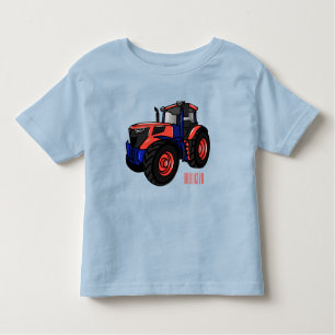 Camiseta Infantil Ilustração de desenho animado de trator