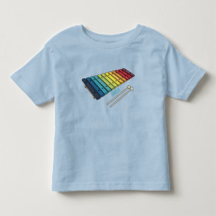 Camiseta Infantil Ilustração de desenho animado de xilofone