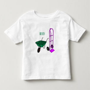 Camiseta Infantil Ilustração de desenho animado do carrinho de rodas