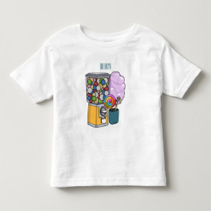 Camiseta Infantil Ilustração de desenho animado doce