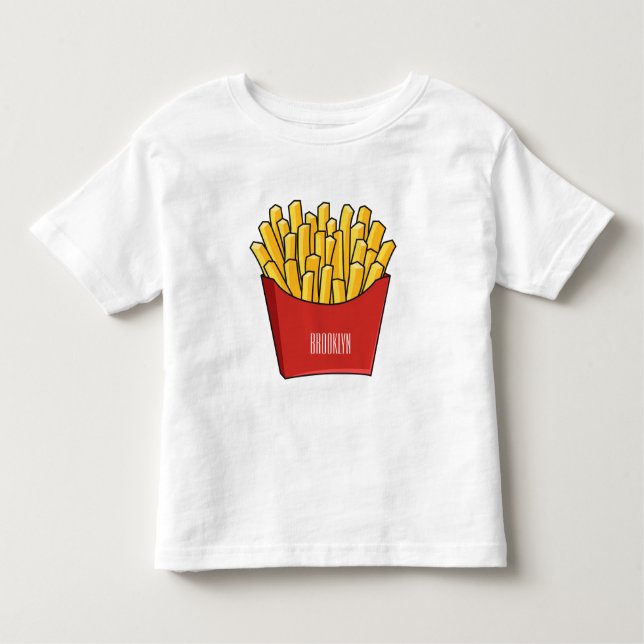 Camiseta Infantil Ilustração de desenho animado francês (Frente)