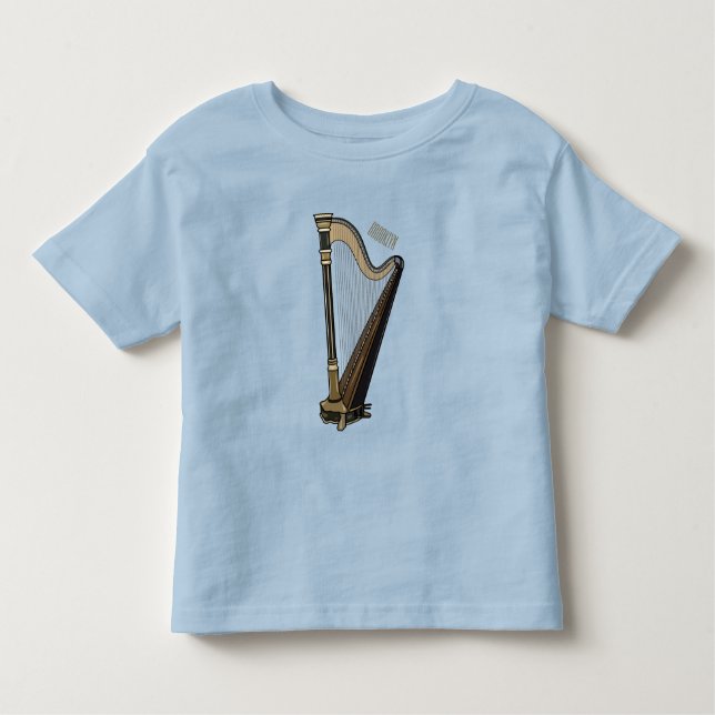 Camiseta Infantil Ilustração de desenho animado Harp (Frente)