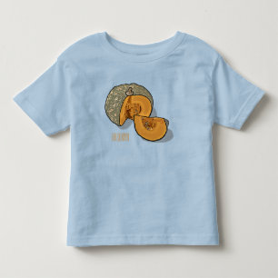 Camiseta Infantil Ilustração de desenho de abóbora