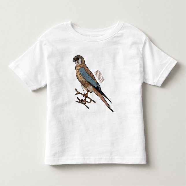 Camiseta Infantil Ilustração de desenho de aves do estrel americano (Frente)