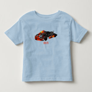 Camiseta Infantil Ilustração de desenho de corrida de Kart