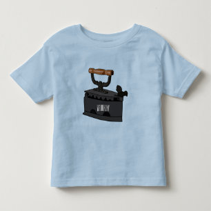 Camiseta Infantil Ilustração de desenho de ferro do carvão