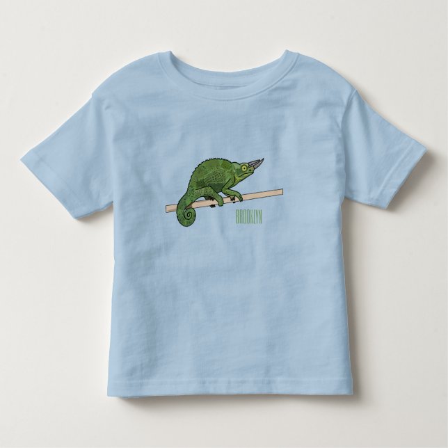 Camiseta Infantil Ilustração de desenho do campeão de Jackson (Frente)
