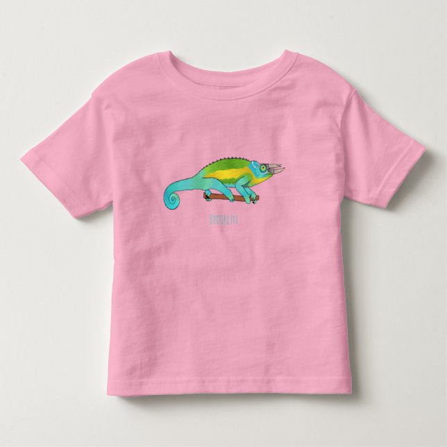 Camiseta Infantil Ilustração de desenho do campeão de Jackson (Frente)