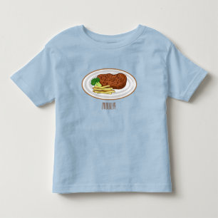 Camiseta Infantil Ilustração de desenho em bife