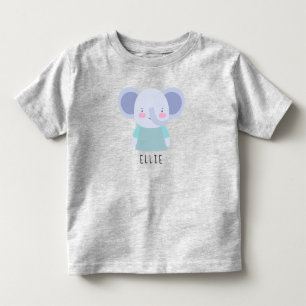 Camiseta Infantil Ilustração de Elefante Gratuito - Personalizável