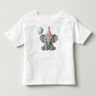 Camiseta Infantil Ilustração de festa com animal personalizado Elly